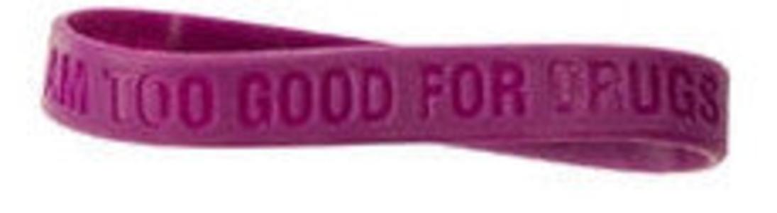 "I am Too Good for Drugs" Silicone Bracelet Clearance Purchase