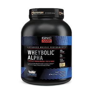 GNC AMP Wheybolic Alpha with MyoTOR Protein Powder | Targeted Muscle Building and Workout Support Formula with BCAA | 40g Protein | Classic Vanilla | 22 Servings Sale Shop
