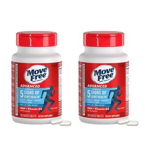 Glucosamine Chondroitin MSM & Vitamin D3 Joint Health Supplement, Move Free Advanced Joint Support Tablets for Men & Women (120ct), with Vitamin D3 to Support Bone & Immune Health (Pack of 2) Cheap Sale From China