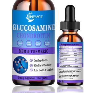 Glucosamine Chondroitin Liquid Drops 2000mg, Liposomal Glucosamine Chondroitin MSM, Chondroitin & Glucosamine Nutritional Supplements w/Turmeric Extract, Hyaluronic Acid, Quercetin & Bromelain Clearance Free Shipping