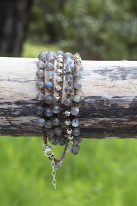 Native Gem Labradorite Sterling Silver Wrap-Necklace Free Shipping Fashion Style