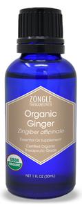 Zongle USDA Certified Organic Ginger Essential Oil, Safe To Ingest, Zingiber Officinale, 1 oz Buy Cheap Big Sale