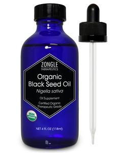 Zongle USDA Certified Organic Black Seed Oil, Unrefined Virgin, Cold Pressed, Nigella sativa, 4 oz Sale Enjoy