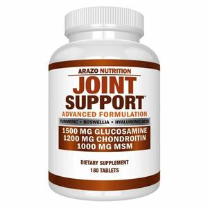 ARAZO NUTRITION Glucosamine Chondroitin Turmeric MSM Boswellia Joint Support Supplement 180 Tablets Cheap 100% Authentic
