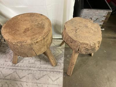 Antique Rustic Vintage Wooden Stool / side table / tree shape Find Great Cheap Online