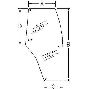 Door Glass Right Hand Replacement For CASE IH CX50 CX60 CX70 CX80 CX90 192004A6 Best Wholesale Cheap Pice