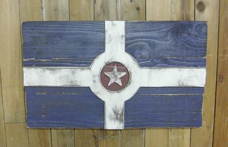Indianapolis Reclaimed Wood Flag 2025 Unisex For Sale