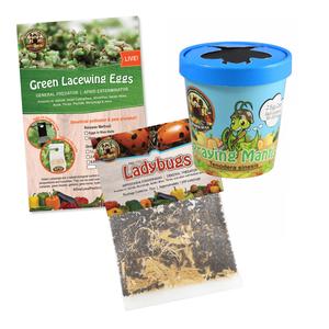 General Predator Garden Pack - 1,500 Ladybugs, 1,000 Green Lacewings, & 2-Pack Praying Mantis Free Shipping Popular