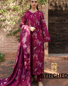 BA 3 Piece Stitched Lawn Pret BL-22 Outlet Affordable