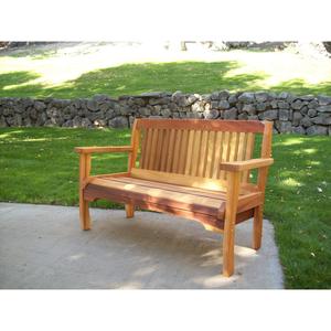 Wood Country Cabbage Hill Red Cedar Outdoor Garden Bench Outlet Footaction