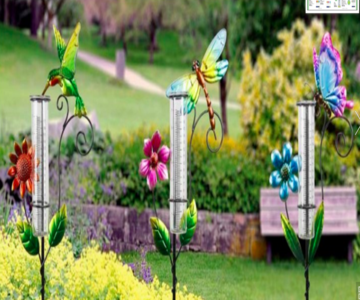 Alpine_ Insects & Hummingbird Rain Gauge Stake From China Free Shipping Low Pice