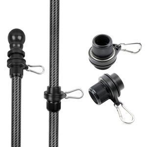 Carbon Fiber Black Flag Pole 5FT Flag Pole For House With Bracket No Flag (1.02" Diameter, Black)- HIBLE Wholesale Pice For Sale