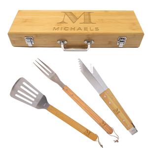 Custom Engraved Wooden Grill Set Buy Cheap Fake