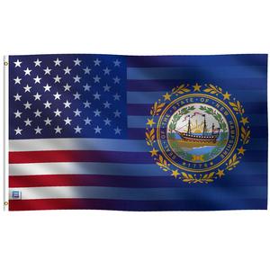 New Hampshire & American Flag Blend Low Shipping Cheap Pice
