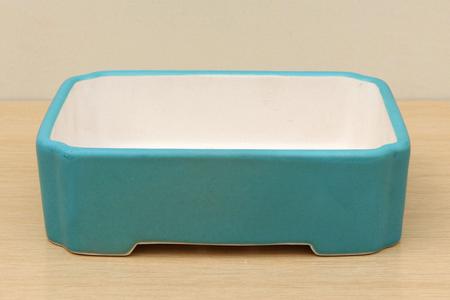 (B) High-quality Glazed Rectangular Bonsai Pot - 7" Turquoise Cheapest Pice