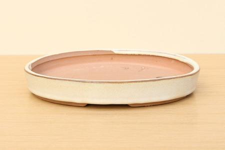 (C) Glazed Oval Bonsai Forest Pot - 8" Cream Buy Cheap Manchester