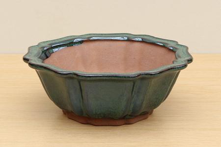 (B) Glazed Octagonal Bonsai Pot - 7" Sea Green Cheap Sale Release Dates