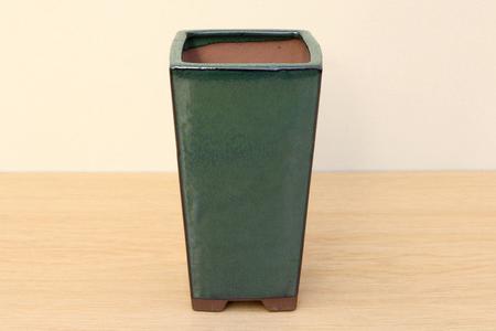 (A) Glazed Square Cascade Bonsai Pot - 4" Sea Green Sale Wiki