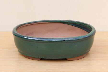 (C) Glazed Oval Bonsai Pot - 8" Sea Green Footlocker Pictures Sale Online