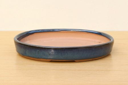 (C) Glazed Oval Bonsai Forest Pot - 8" Indigo Blue 2025 New