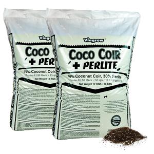 Viagrow 1.7CU.FT. (50L) Coco Coir Plus Perlite Premium Grow Media, 70% Coir and 30% Perlite (Packs) Discount Hot Sale