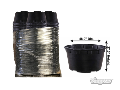 Viagrow 200 Gallon Round Plastic Plant Pot Pallet (Pallet of 40) Many Kinds Of Cheap Pice