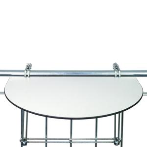 Balkon klaptafel, HPL tafelblad, halfrond, cremewit 40 x 60 cm Free Shipping Supply