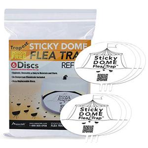 ASPECTEK Flea Trap Replacements Glue Discs, Sticky Dome Flea Trap Refills, Pack of 6, White Clearance Clearance
