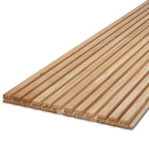 WOODFLEX Outdoor & Indoor Solid Hard Wood Slat Wall Ceiling Pool Fence Cladding - Oak - 2700mm x 545mm Clearance Extremely