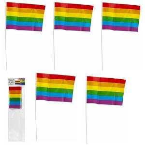 5 X Rainbow Hand Flags Free Shipping Reliable