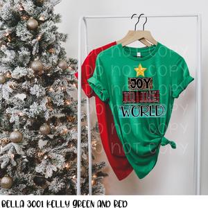"No Restocks" Joy to the World Stack Tree Screen Print Transfers *High Heat* P9 In China