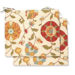 Set of 2 Baja Indoor/Outdoor Seat Cushions | Multi | 16"x18.5X3" Outlet Locations
