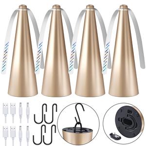 4 Pack Outdoor Fly Fans for Tables, USB & Batteries Mute Fly Repellent Fan Fly Spinner Table Top, Food Bug Fans to Keep Flies Away for Picnic, Barbeque, Party, Patio Free Shipping For Nice