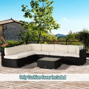 12-Piece Cusion Replacement for Outdoor Garden Rattan Furniture Beige Clearance Very Cheap