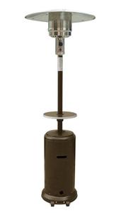 AZ Patio Heaters - 87" Tall Outdoor Patio Heater with Table - Hammered Bronze - HLDS01-CGT Clearance Shop