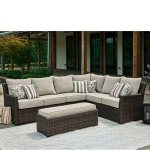 Ashley Furniture - Brook Ranch 3-Piece Outdoor Sectional Set Free Shipping Looking For