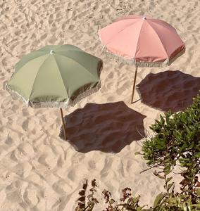 Luxe Beach Umbrella - Powder Pink Clearance Clearance