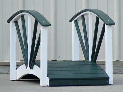 Poly Ornamental 3' Landscape Bridge, Green and White Buy Cheap Manchester Great Sale