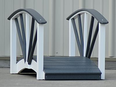Poly Ornamental 3' Landscape Bridge, Gray and White Cheap Pice Low Shipping Fee