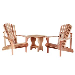 3-Piece Adirondack Cedar  Chair & Table Set Sale Outlet
