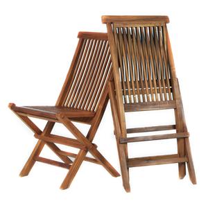 2-Piece Teak Foldable Wood Patio Chairs For Sale Official Site