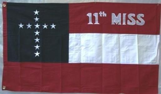 11th Mississippi Infantry 3'X5' Cotton Flag Sale 2025 Unisex