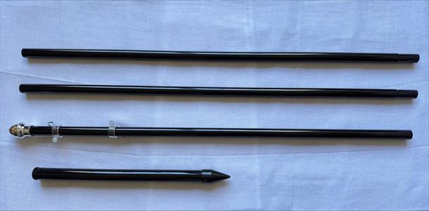 10' Foot Black Aluminum Flag Pole Kit Premium & Ground Spike Wiki Cheap Online