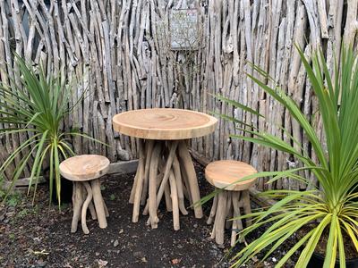 Driftwood Twist Patio Table and Stools Outlet Top Quality