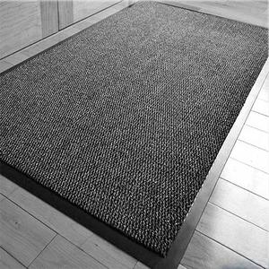Indoor Outdoor Grey Door Mats | Abaseen Non-Slip Washable | Rubber Backed ( ALL SIZES ) Buy Sale Online