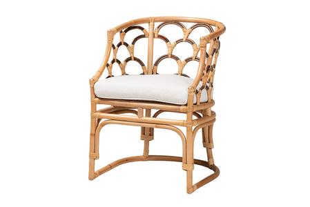 Abriella Modern Bohemian Natural Brown Rattan Armchair Free Shipping Buy
