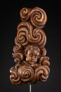 Angel Sculpture 1700s Wooden Figure 31'' Cheap