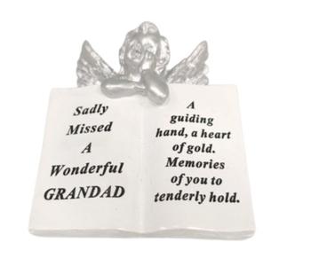 White & silver Cherub Memorial Book Cheap Original