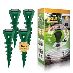 Mole Repellent Solar Powered, Outdoor Mole Repellent Stake Utilizes Electronically Controlled Vibrations to Deter Mole, Snake, Gophers, Cat and Other Larger Animals for Yard Lawns(4 Pack) Pick A Best