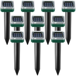 Mole Repellent Solar Powered, 10 Pack Solar Mole Repellent Ultrasonic for Vole, Snakes, Gopher, Waterproof Sonic Mole Deterrent Spikes,Snake Gopher Vole Repellent for Garden and Yard Free Shipping Sale Online